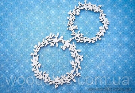 Чипборд Вінок "Лоза" великий від WOODchic, 10cм
