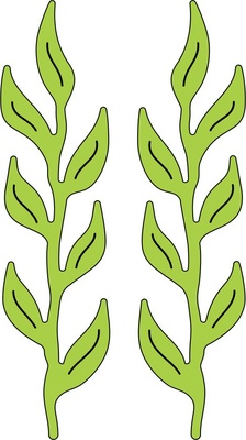 Ніж для вирубки Iris Leaves від Cheery Lynn Designs, 2 шт
