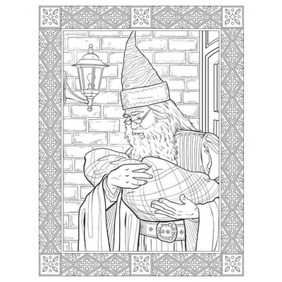 Книга-раскраска (антистресс, раскраска для взрослых) "Гарри Поттер"  