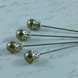 Декоративна шпилька, колір золотистий 1 шт.