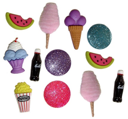 Набір декоративних ґудзиків Dress It Up - Snack Attack