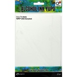 Бумага для алкогольных чернил Ranger Alcohol Ink Yupo Cardstock Heavyweight White, цвет белый, плотная, 12.5х17.5 см, 10 листов 