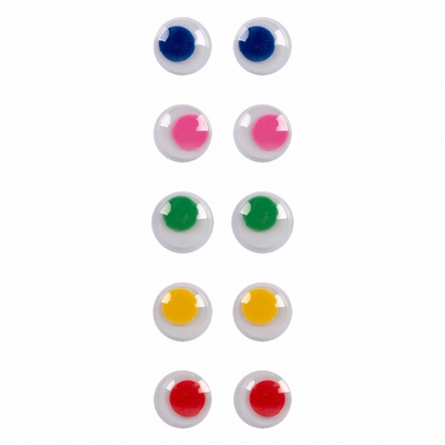 Оченята SANTI самоклейні кольорові 12мм 50 шт.