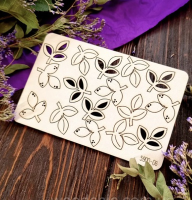 Чипборд набір листочків