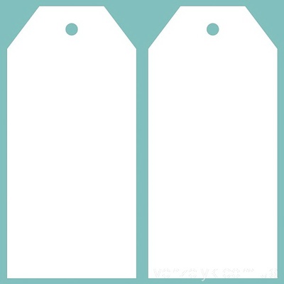 Чипборд від Вензелик - Тег 02 (2 шт.) розмір: 45x95 мм