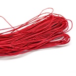 Вощений бавовняний шнур, червоний, 1 мм, 5 метрів