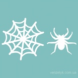 Чипборд від Вензелик - Набір "Павук з павутиною", розмір: 50x90 мм