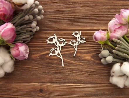 Чипборд от WOODchic - Хлопок, 6.5х4.2 см