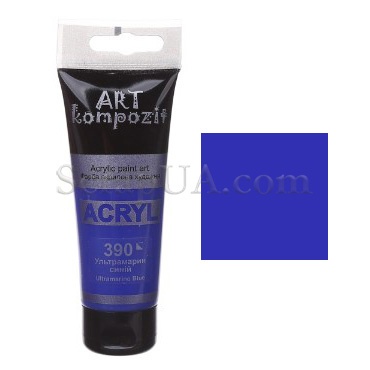 Фарба акрилова ART Kompozit 390 ультрамарин синій, 75 мл