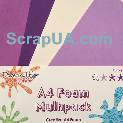 Використана гума декоративна від Dovecraft - Purple Multiple Pack, A4, 4