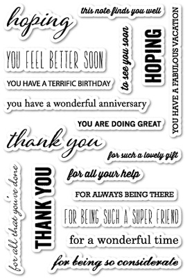 Резиновый штамп от Poppystamps -  Hope and Thanks