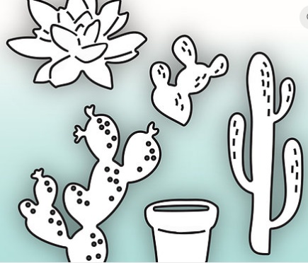 Нож для вырубки от  MiMiCut - Суккулентомания, 38*45, 20*51, 20*23, 36*28, 19*19мм