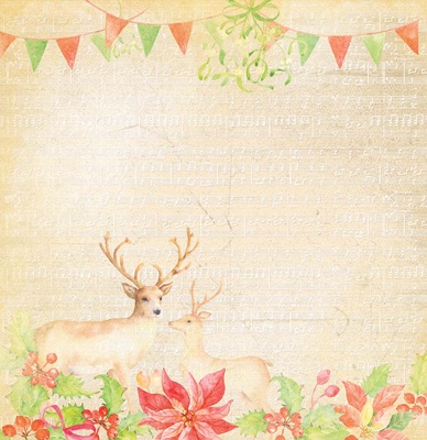 Набор двусторонней  скрапбумаги от Galeria Papieru - Wesołych Świąt - bloczek, 30,5 х 30,5 см