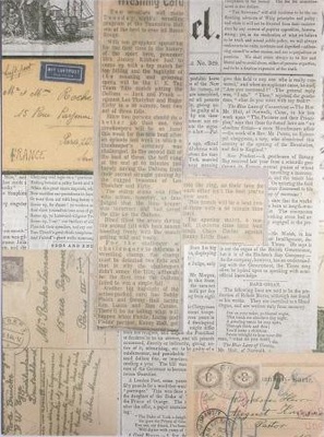 Тканина на клейовій основі ScrapBerryʼs "Вирізки з газет", 23,8x32см