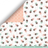 Аркуш двостороннього паперу Scrapmir - Морозиво з колекції Happy Days, 30x30 см