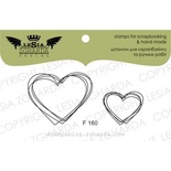 Набор акриловых штампов Lesia Zgharda F160 Сердечки дудлинг, 2 шт