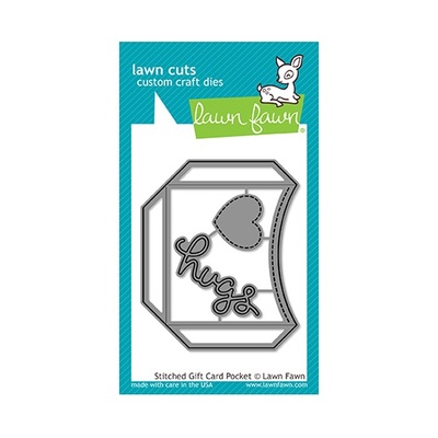 Нож для вырубки от Lawn Fawn - Stitched Gift Card Pocket