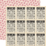 Лист двусторонней скрапбумаги от Echo Park - Months of the Year Paper