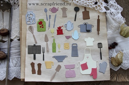 Набір ножів для вирубки від Scrapfriend - Грета, 34 штуки