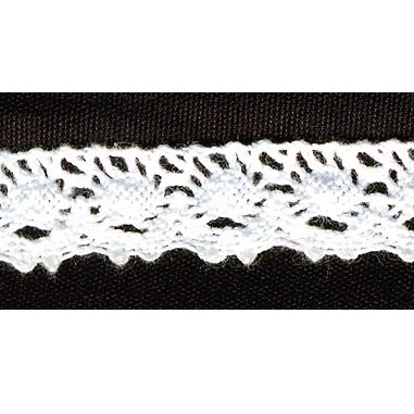 Мереживо в’язане, колір білий, ширина 12 мм, довжина 90 см