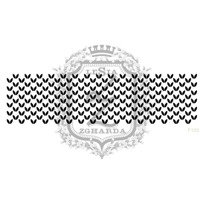 Акриловый штамп Lesia Zgharda F100 Вязание узором рисунок, размер 11х2.9 см