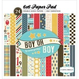 Набор двусторонней бумаги Carta Bella - Boy Oh Boy - Paper Pad, 15х15 см