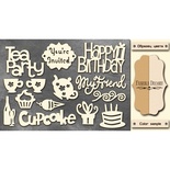 Чипборд Фабрика Декору - Tea time, колір молочний, крафт