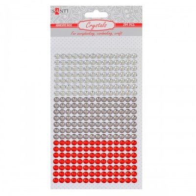 Набір стразів Santi, Red and gray, 6 мм, 294 шт., ТМ Santi