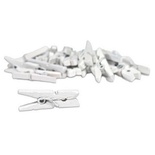 Міні-Прищіпки, колір білий, 10 штук, довжина 2,5см