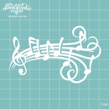 Чипборд от Вензелик - Нотный стан 02, размер: 94x58  мм
