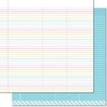Лист скрапбумаги от Lawn Fawn - Really Rainbow Double-Sided Cardstock 12"X12" True Blue, 30х30 см
