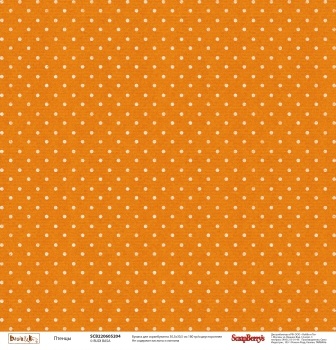 Бумага для скрапбукинга от ScrapBerry's - Басик -Птенцы, 30,5х30,5 см, 190 гр/м, двусторонняя, 1 лист