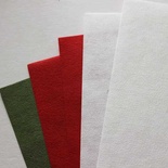 Набор тутовой бумаги # 01, красный, белый, зеленый, 5 листов, формат А4