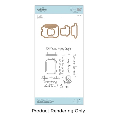 Ніж для вирубки + штампи від Spellbinders - Toast with Jam 'n Bread Stamp and Die Die