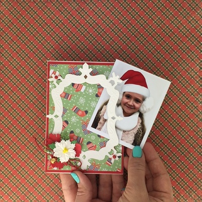 Набор для создания новогоднего магнитика - рамочки для фото