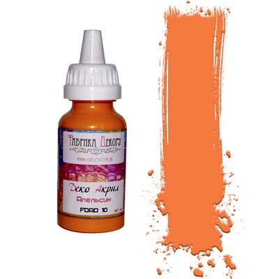 Акрилова фарба Деко акрил - Фабрика Декору - Апельсин, 40 мл