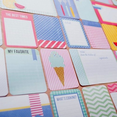Міні-набір Project Life by Becky Higgins - Themed Cards - Recipe, 40 шт.