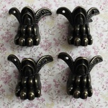 Ніжки- голки для шкатулок металеві, 43x34 мм, 4 штуки