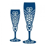 Tattered Lace Die - Champagne Glasses - Бокалы для шампанского