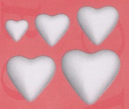 Заготовка - фігурка з пінопласту від BOVELACCI "Серце пусте", розмір 5см, 1 шт.