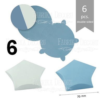 Набір паперових заготовок 002, ТМ Fabrika Dekoru, 6 штук, 70 мм, вибір кольору