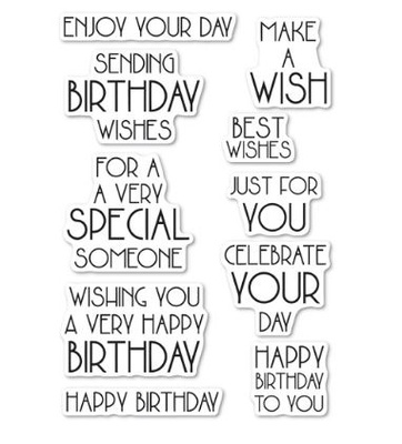 Штампы от Poppystamps - Birthday Blowout clear stamp set