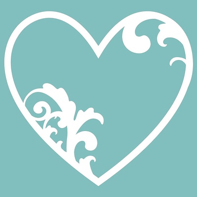 Чипборд від Вензелик - Сердечко 04, розмір: 42*45 мм