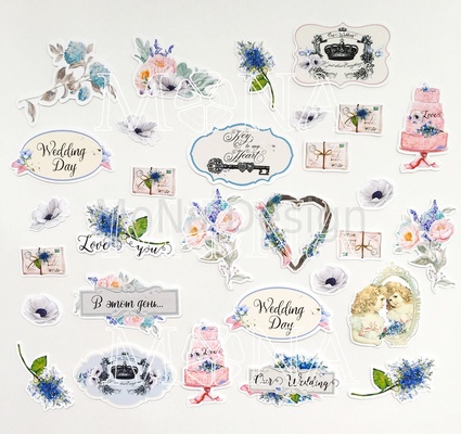 Набір висічок від Mona Design — Весільна історія, 30 елементів