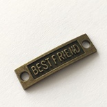 Металлический декор "Best Friend", цвет античная бронза, 10х35мм