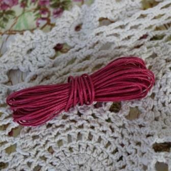 Вощеный шнур, 1,2мм, цвет фуксия,  5 метров