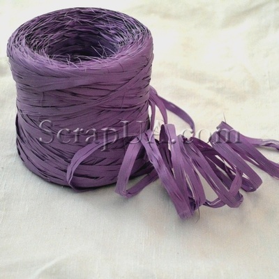 Рафия натуральная, цвет сиреневый, 1 метр