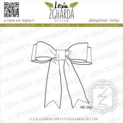 Акриловий штамп Lesia Zgharda Бантик великий RE092, 5*5,5cм