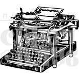 Акриловый штамп "Печатная машинка"