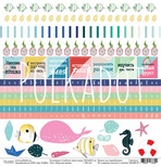 Аркуш паперу для скрапбукінгу від Polkadot - "Морське життя" з колекції "Глибоке синє море"